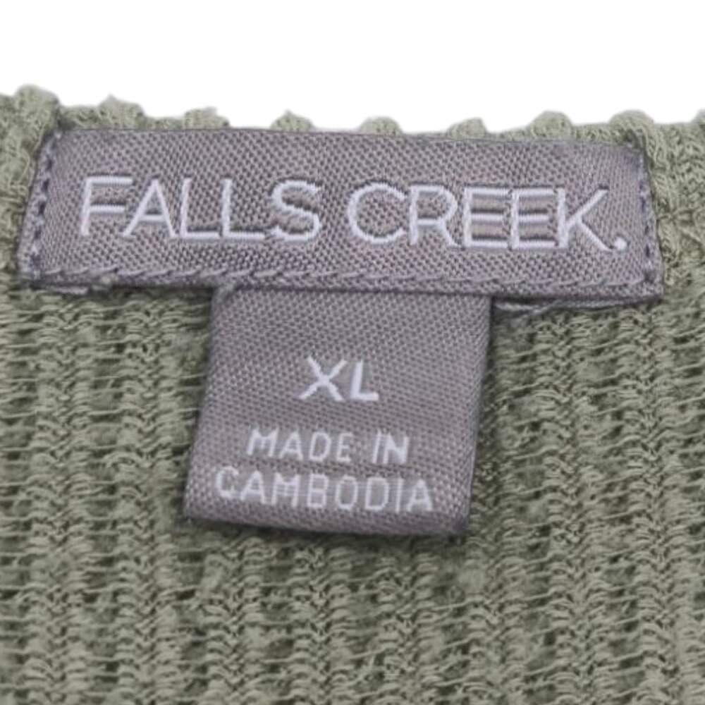 Falls Creek Dress Women XL Green Cottagecore Cable Knit Grandmacore Minimalist - Picture 5 of 7